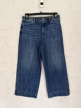 Talbots Dark Blue Denim Jeans with‎ Orange Contrast Stitching
